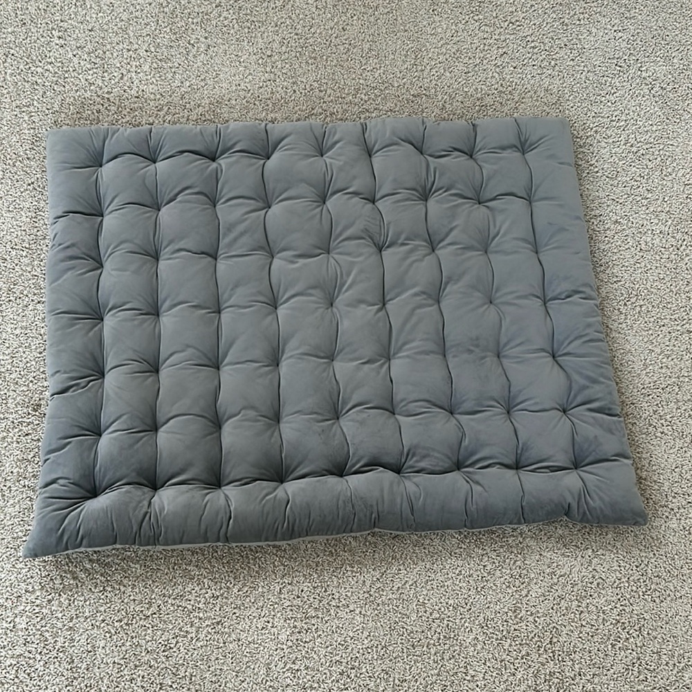 DormCo Gray Velvet Tufted Headboard